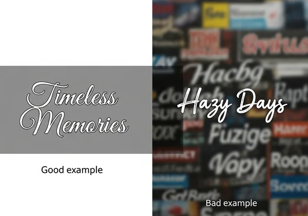 Example of good legibility and contrast for video text