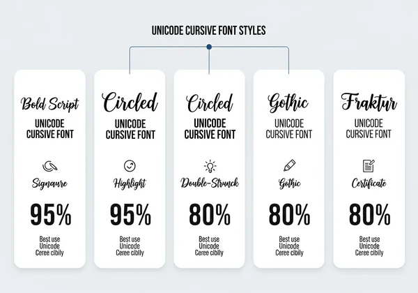 Unicode cursive font styles and compatibility chart
