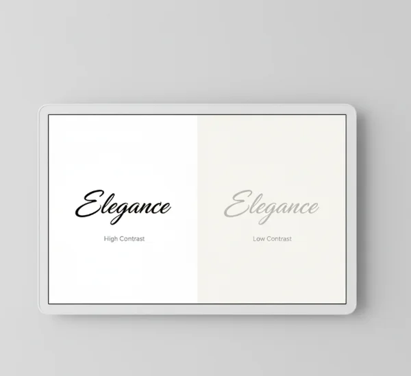 Contrast check for cursive text